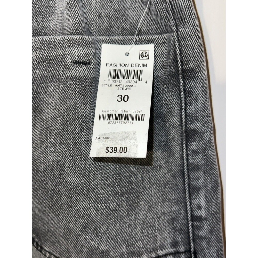 And Now This Women's High Rise Paperbag-Waist Denim Shorts -Stewie - Size 30 NWT - Picture 3 of 8